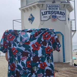 Starbucke Aloha Hawiian Shirt 3XL